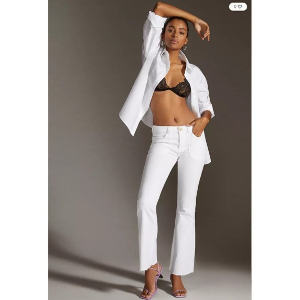 NWT-Anthropologie Pilcro The Icon Flare Jeans - White - 34